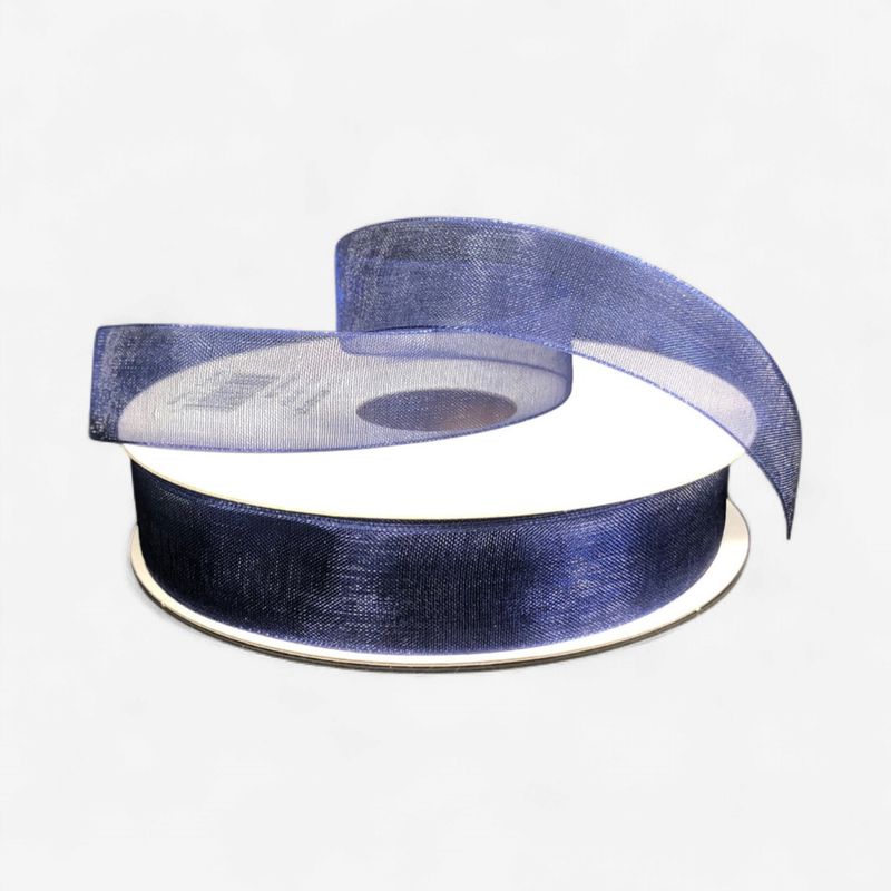 5/8"x25yd Organza Ribbon Navy