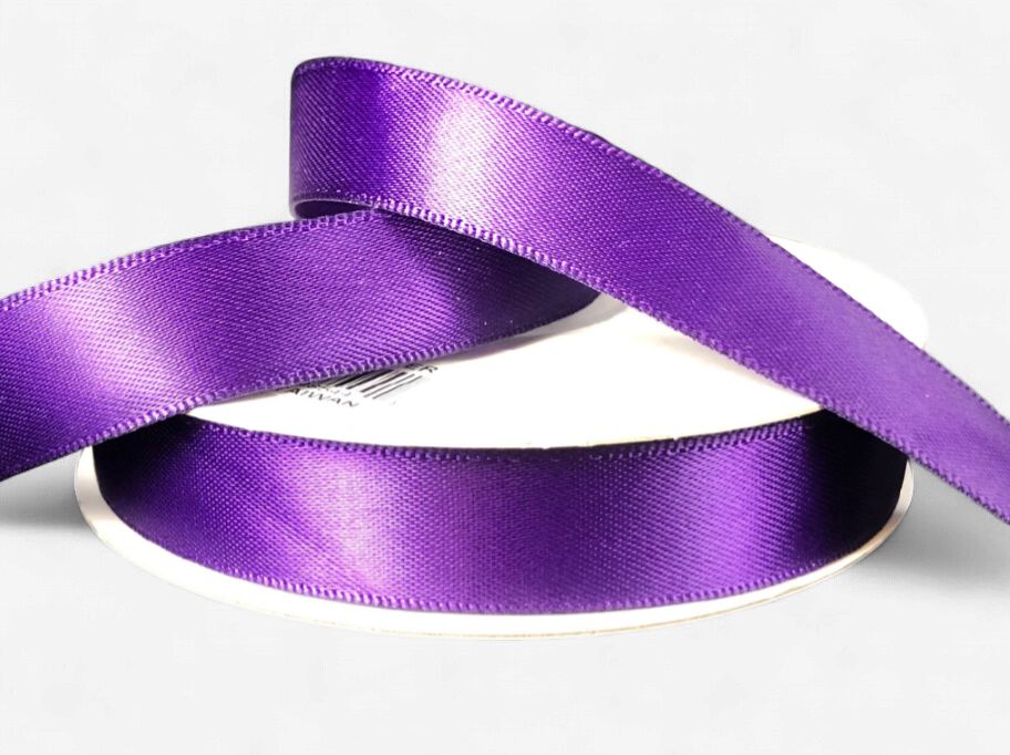 5/8"x25yd Double Faced Satin Eggplant