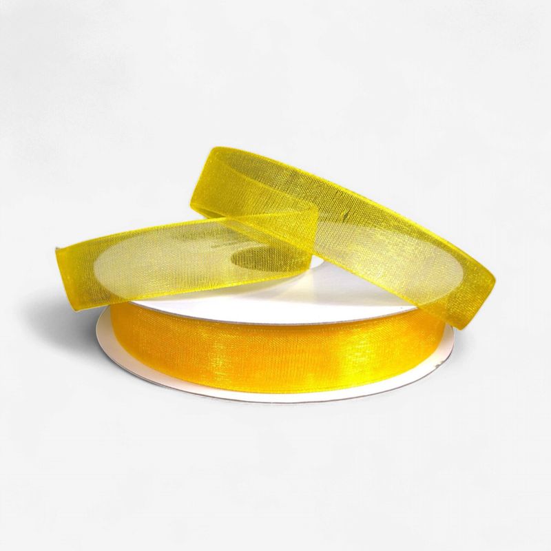 5/8"x25yd Organza Ribbon Sunflower