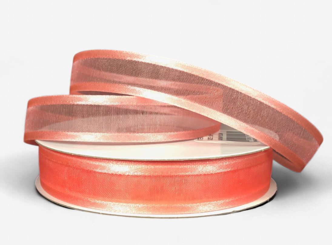 5/8"x25yd Satin Edge Sheer Coral