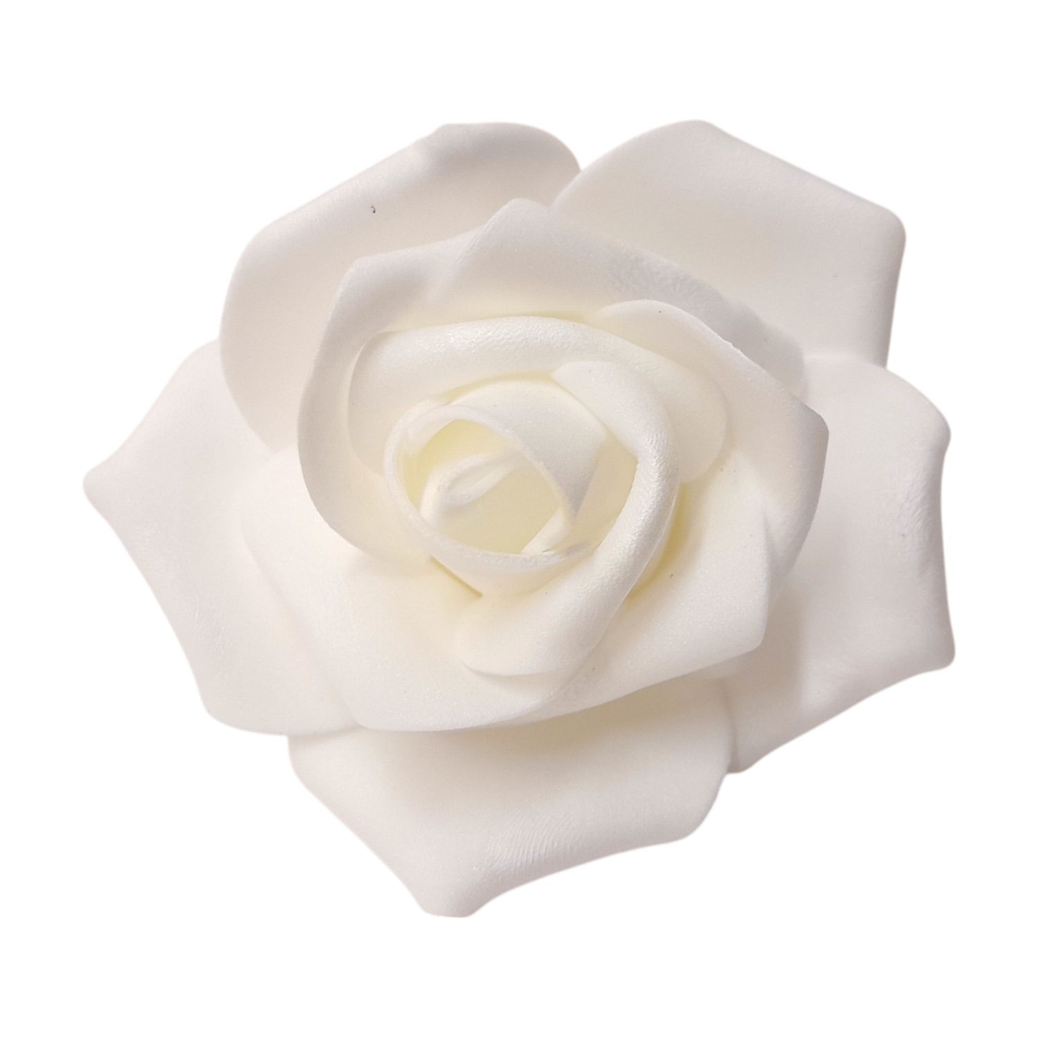 12pc 3" Foam Rose Heads White