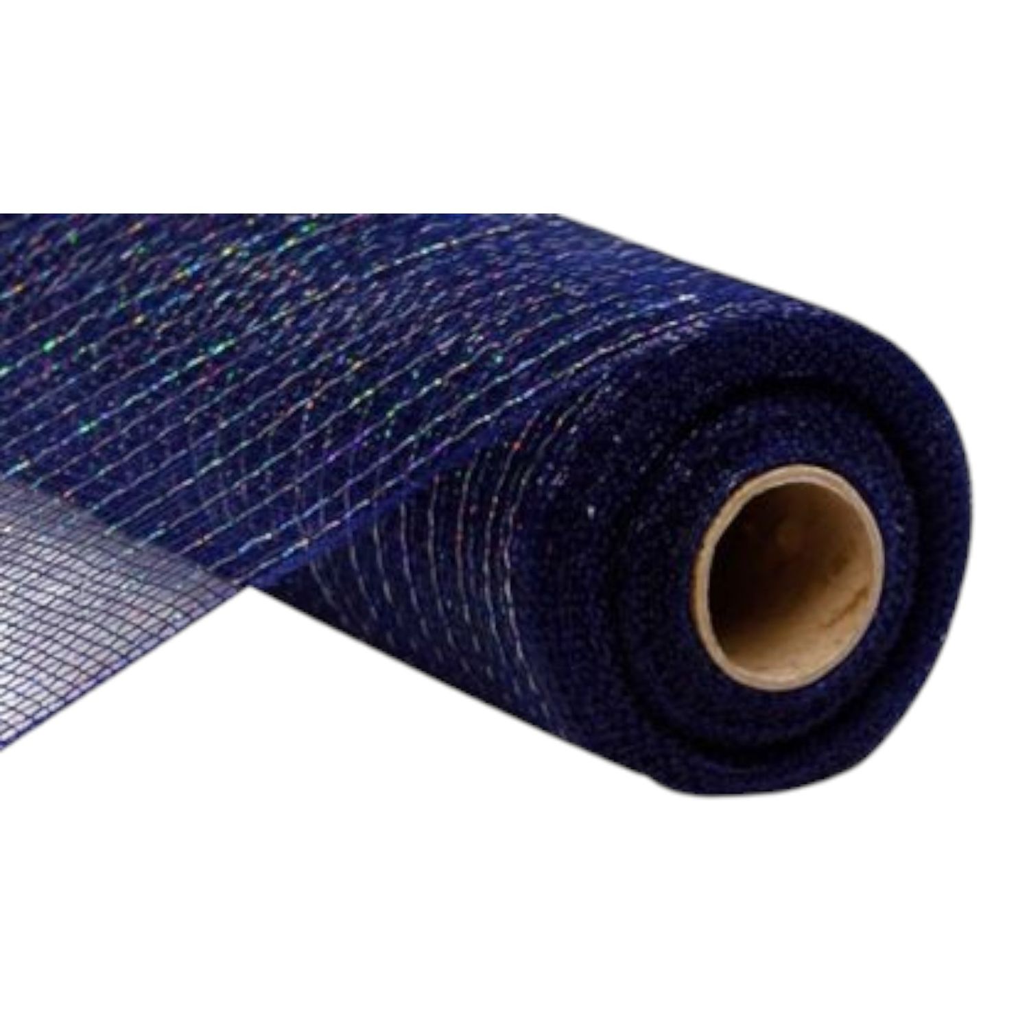 10"x10yd Metallic Deco Mesh Navy/Silver