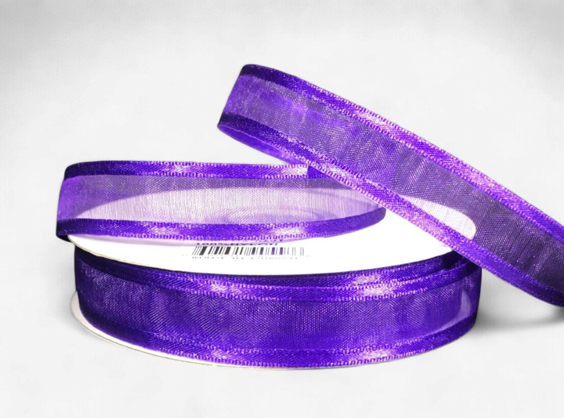 5/8"x25yd Satin Edge Sheer Purple
