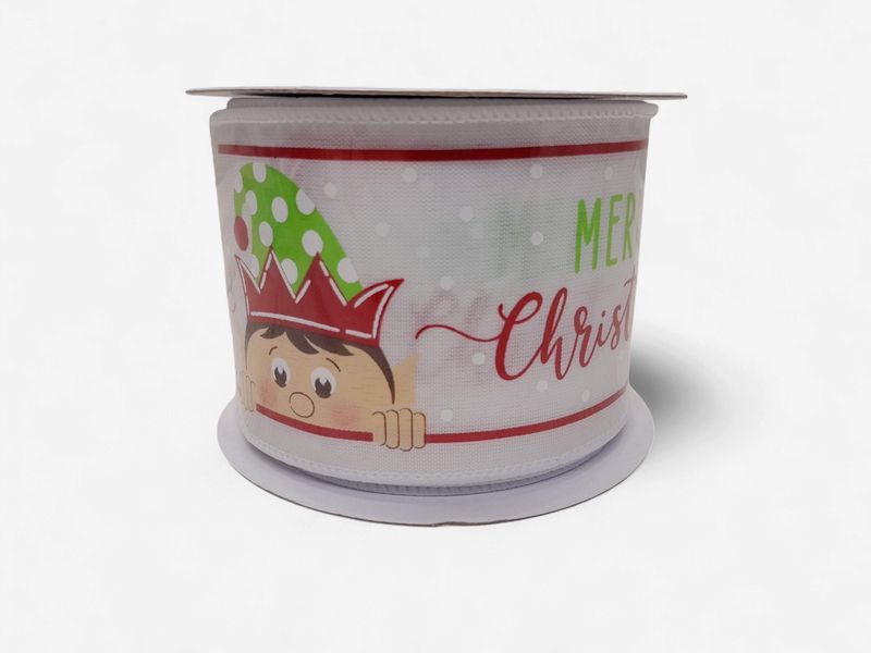 2.5"x10yd Elf Ribbon