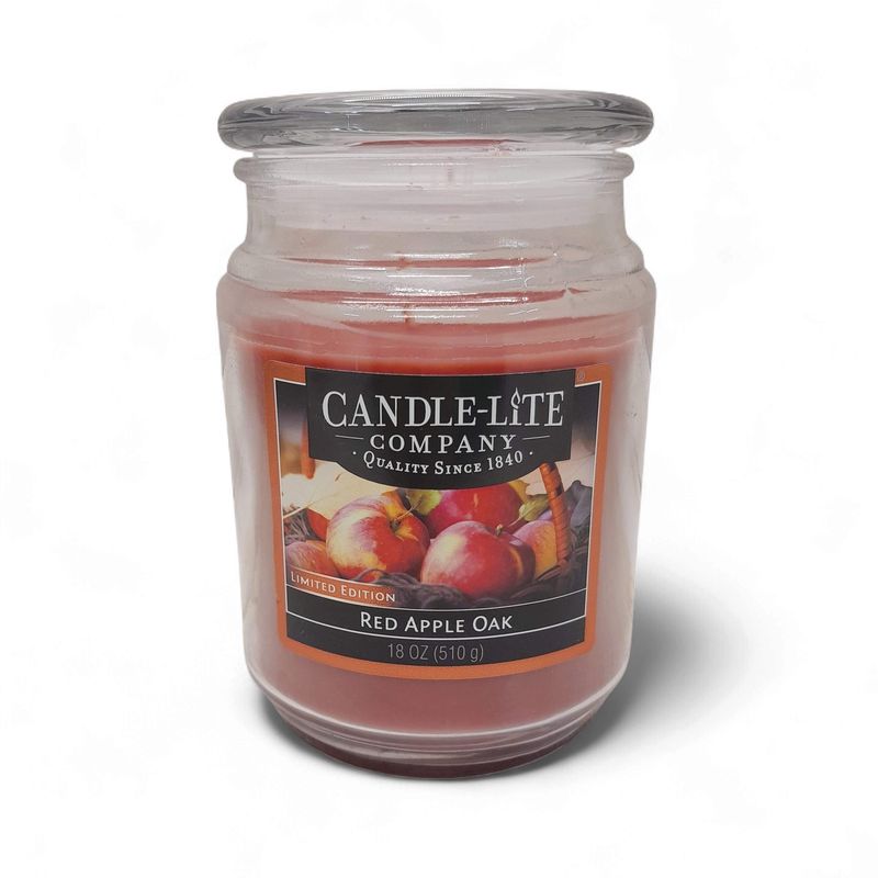 18oz Jar Candle Red Apple Oak