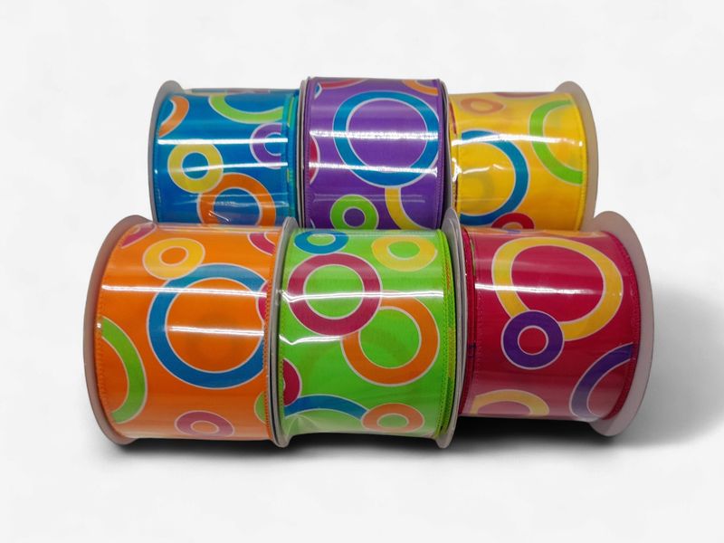 2.5"x10yd Assorted Ribbon (1 Roll)
