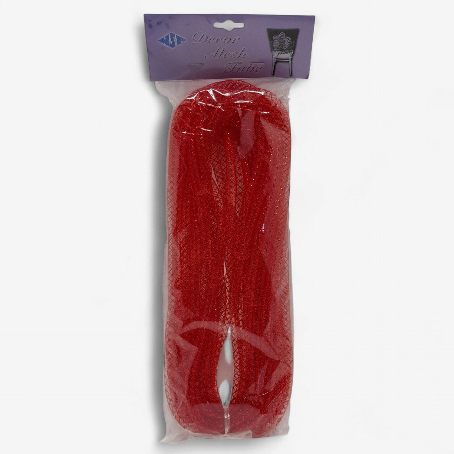 8mm x 15yd Mesh Tubing Red