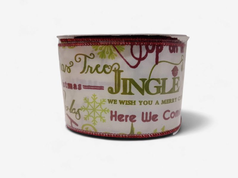 2.5"x10yd Christmas Song Ribbon