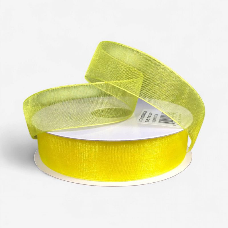 7/8"x25yd Organza Ribbon Daffodil