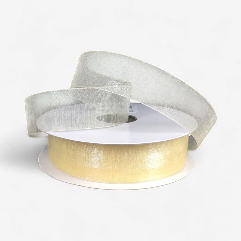 7/8"X25yd Organza Ribbon Ivory