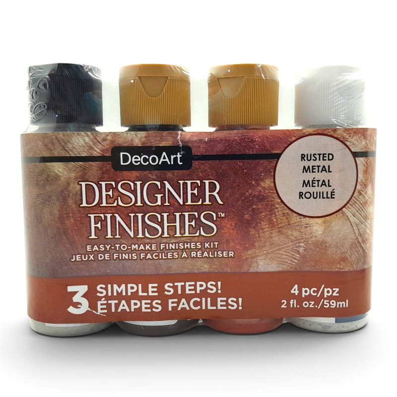 2oz Paint Rusted Metal 4pc