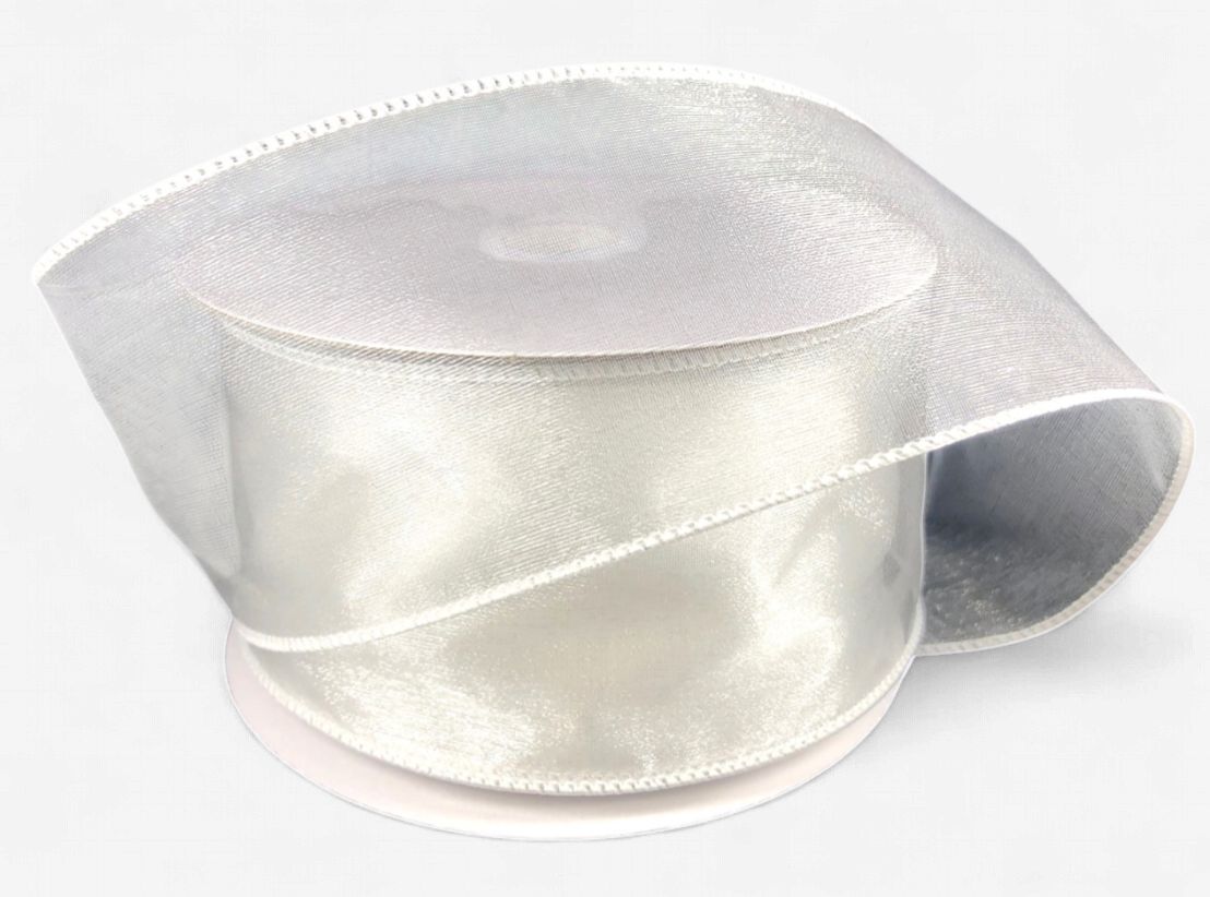 2.5"x25yd Wired Sheer White