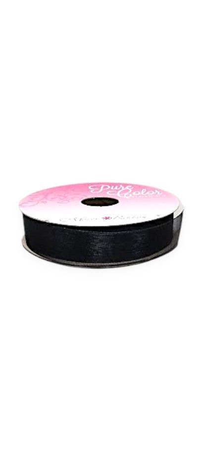 5/8"x20yd Organza Black