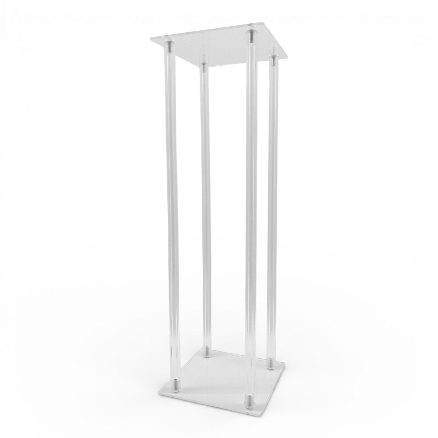 25"x8" Square Acrylic Pillar Centerpiece Stand