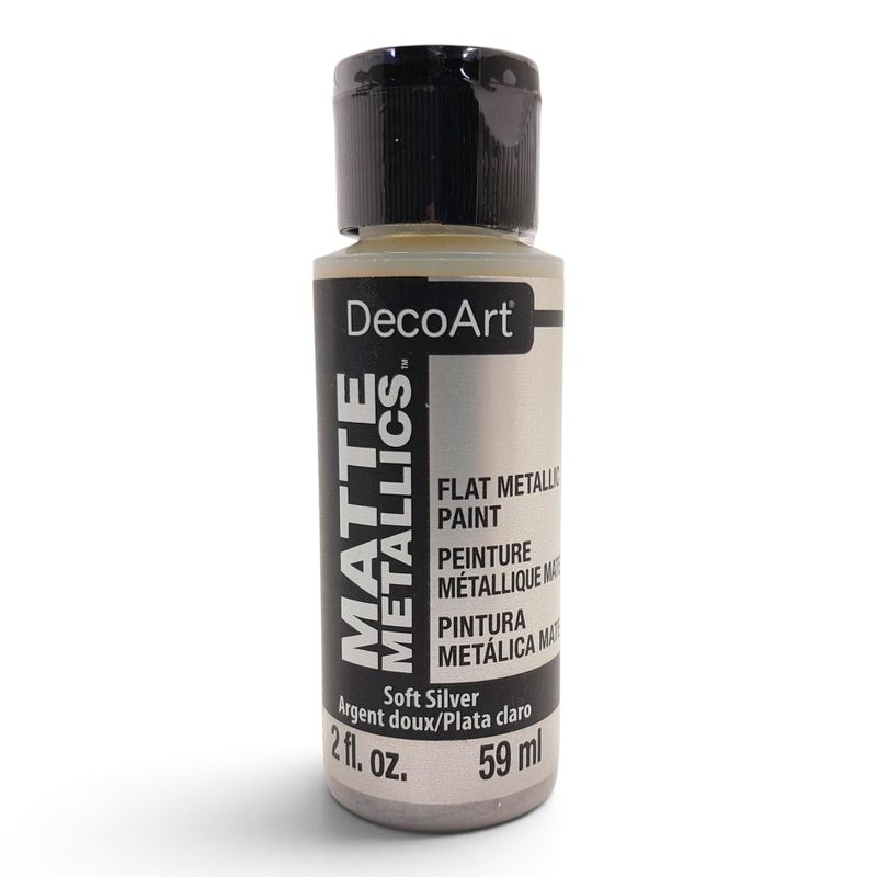 2oz Paint Matte Metallic Soft Silver