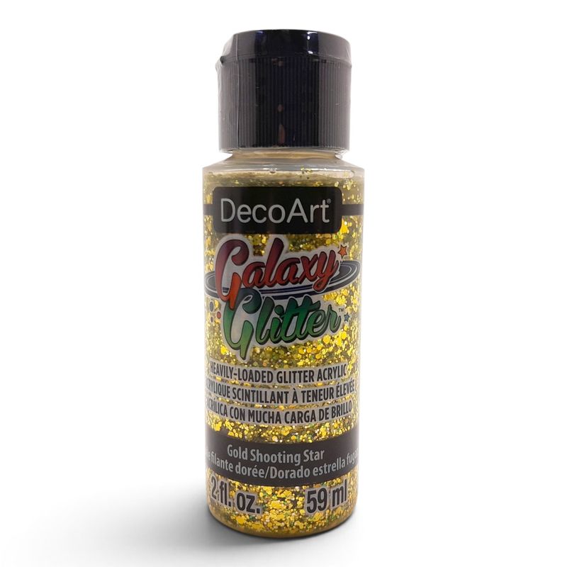 2oz Glitter Acrylic Paint Gold Shooting Star