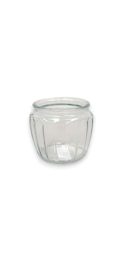 4oz Fluted Jar Clear (Glass)