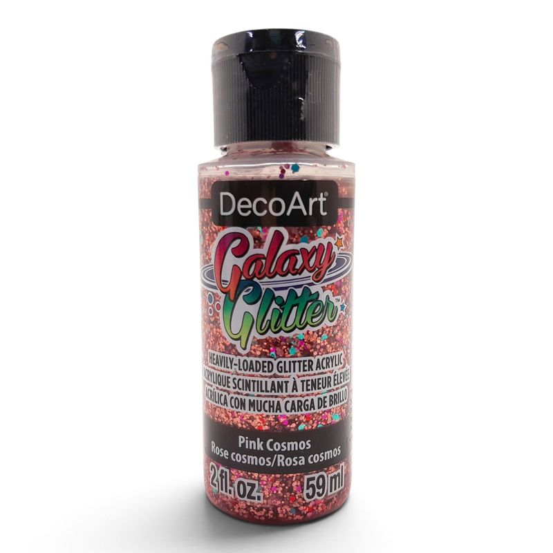 2oz Glitter Acrylic Paint Pink Cosmos