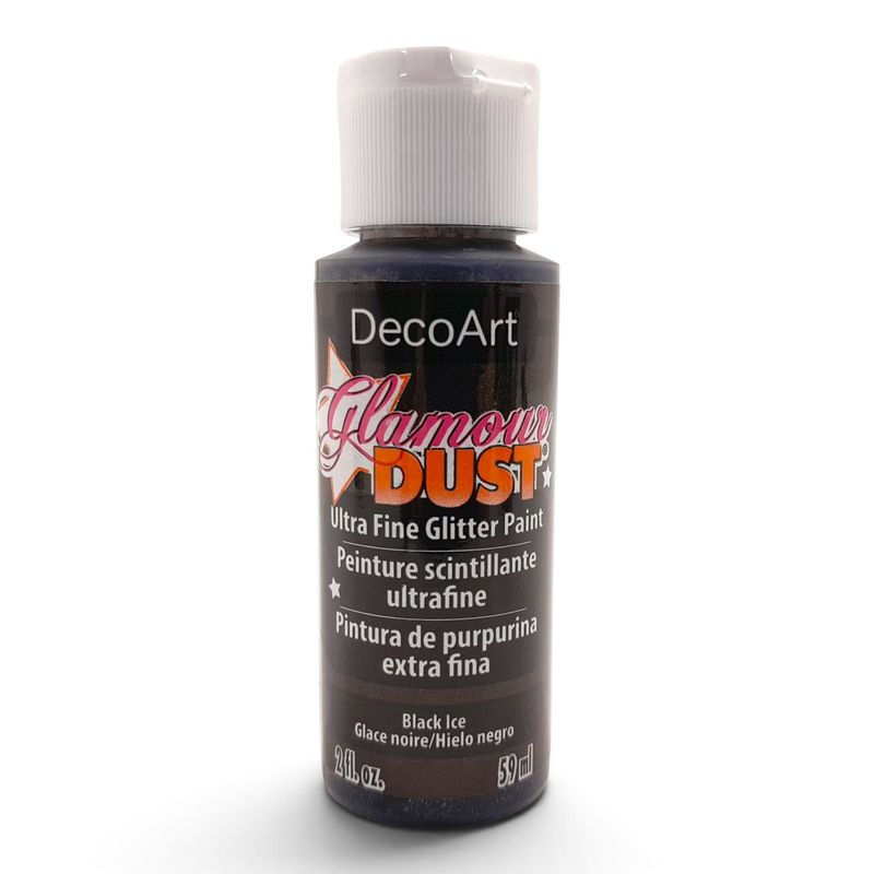2oz Ultra Fine Glitter Paint Black Ice