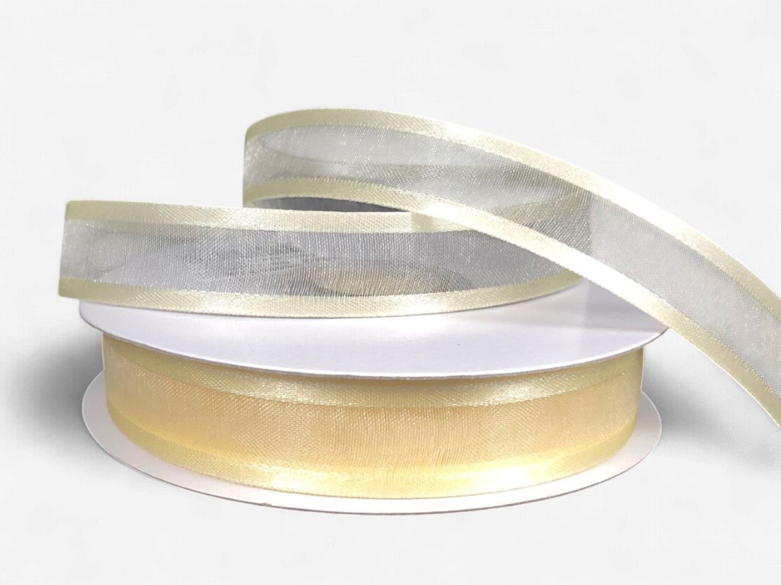 5/8"x25yd Satin Edge Sheer Ivory