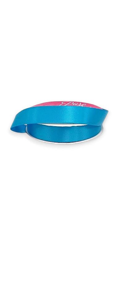 5/8"x10yd Double Faced Satin Island Blue