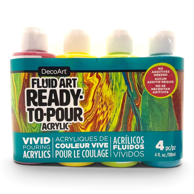 4oz Acrylic Pouring Kit Tropical 4pc