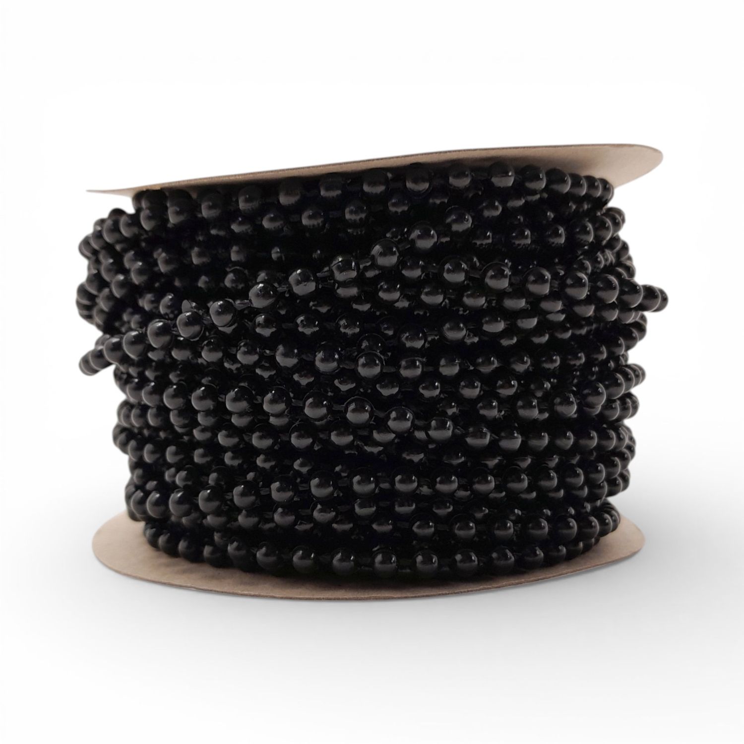 24yd 4mm Plastic Pearl Strand Black