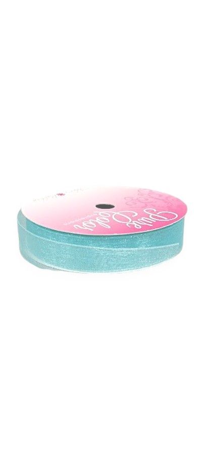 5/8"x20yd Organza Aqua