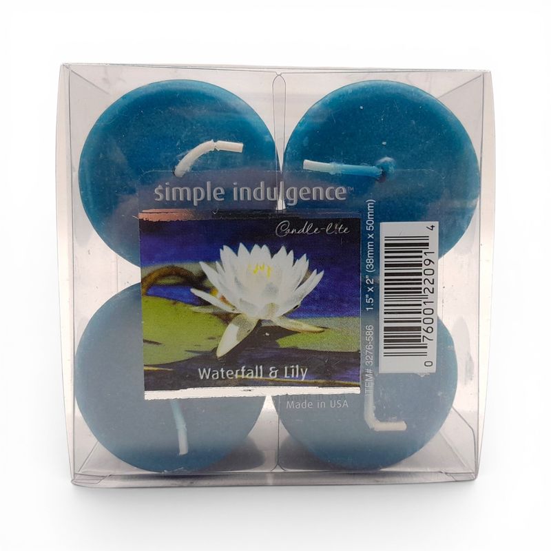 Votives Water Fall &amp; Lily 4pc