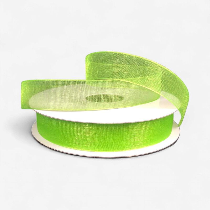 5/8"x25yd Organza Ribbon Kiwi