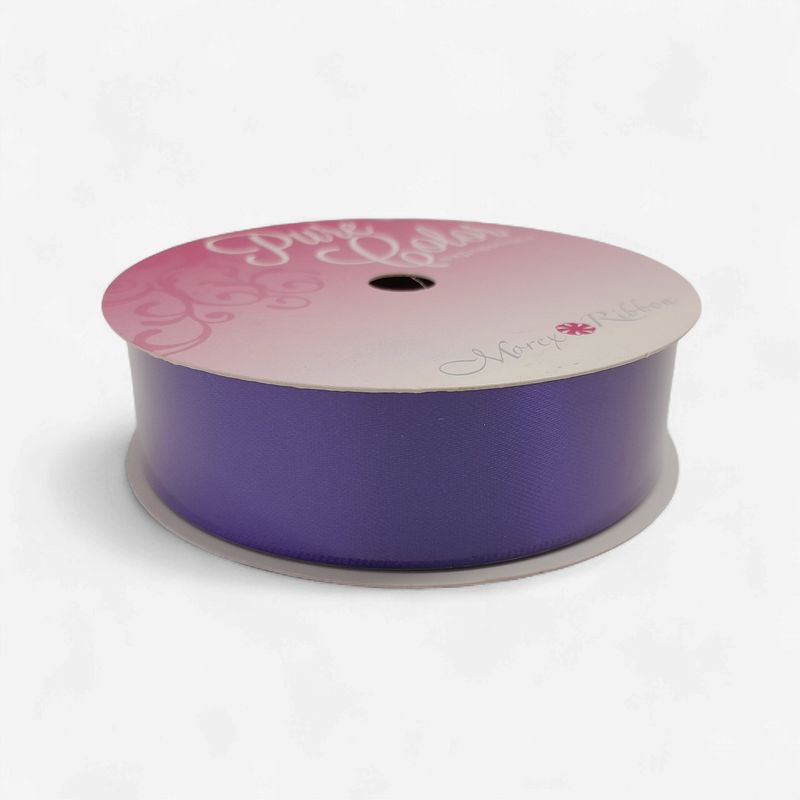 7/8"x7yd Double Faced Satin Ribbon Purple