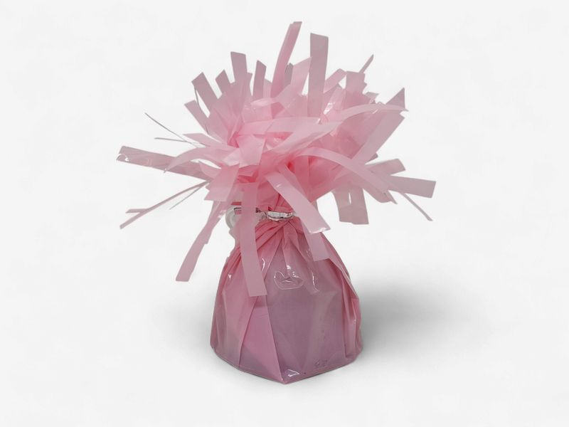 5oz 2.5"x5" Metallic Foil Balloon Weight Pink