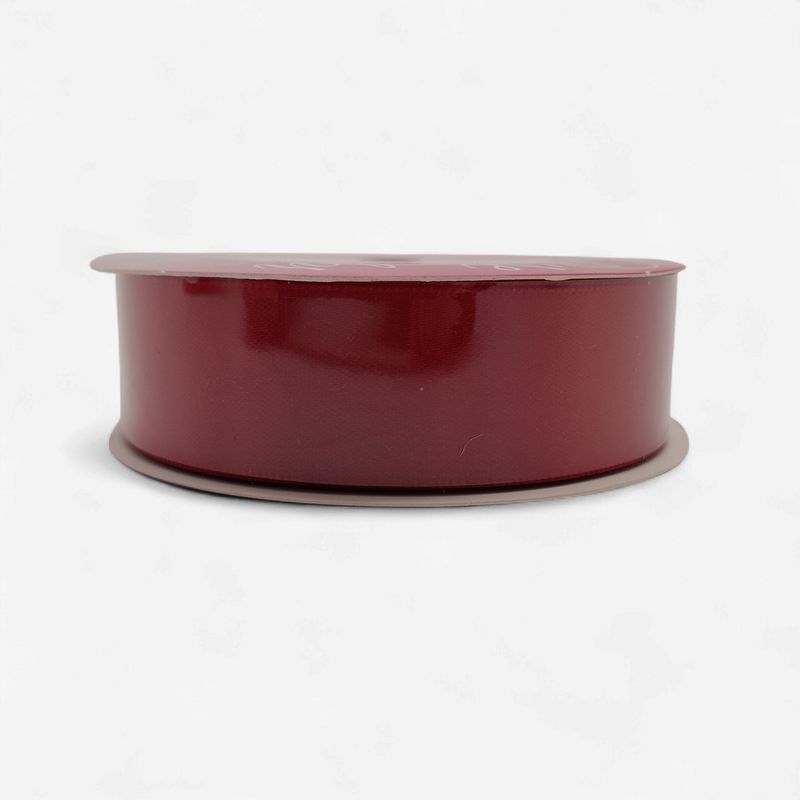 7/8"x7yd Double Faced Satin Ribbon Cranberry