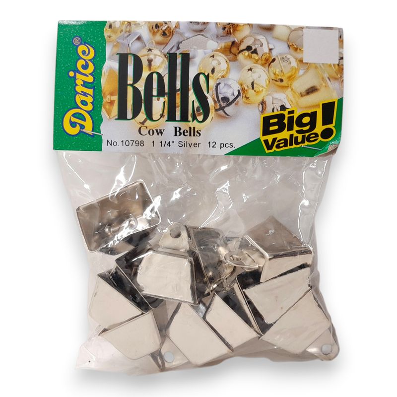 1-1/4" Cow Bell Silver 12pc