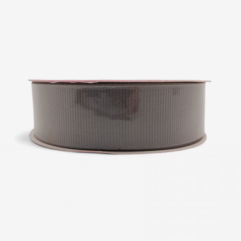 7/8"x7yd Grosgrain Ribbon Metal Gray