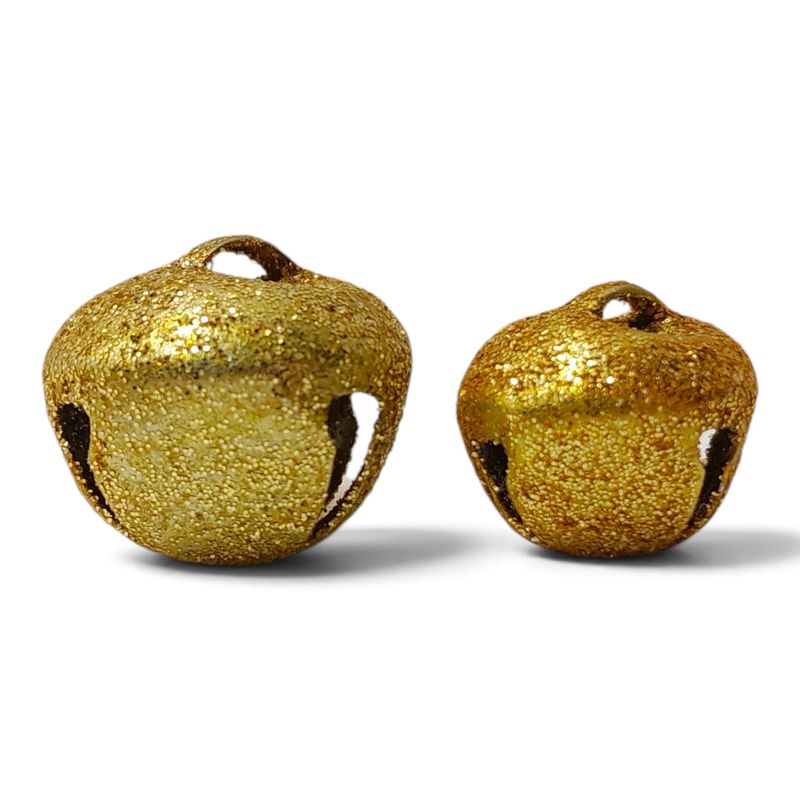 Glitter Jingle Bells Gold 18pc