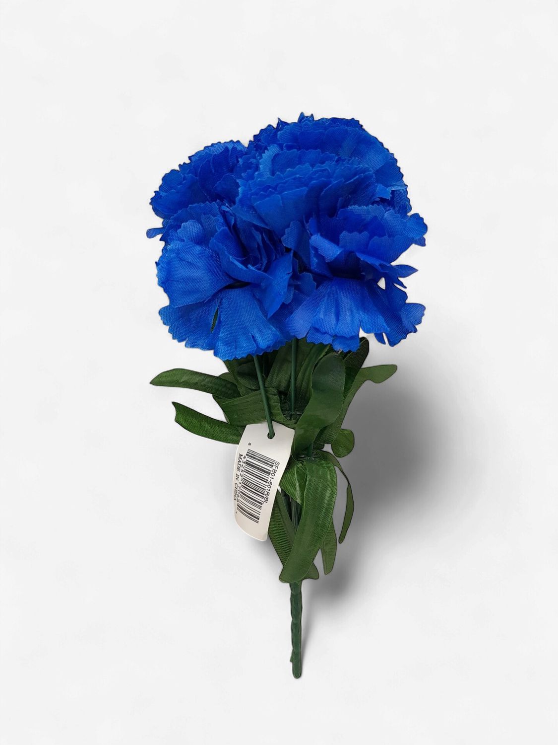 12" Carnation Bush x7  Royal Blue
