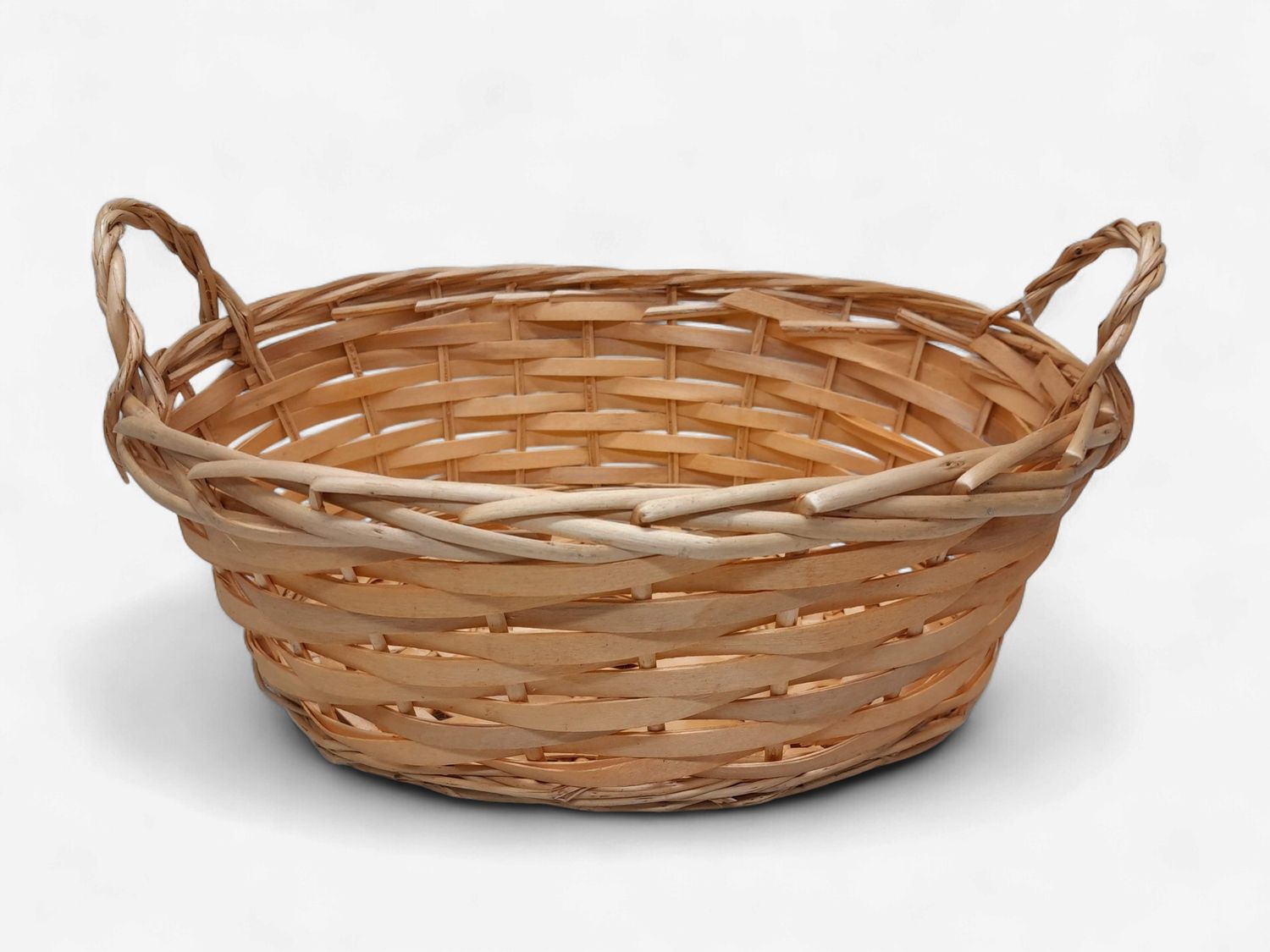 Double Handle Oval Basket Natural  (MD)