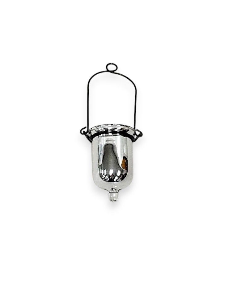 Hanging Mercury Votive Holder Black/Silver (Glass)