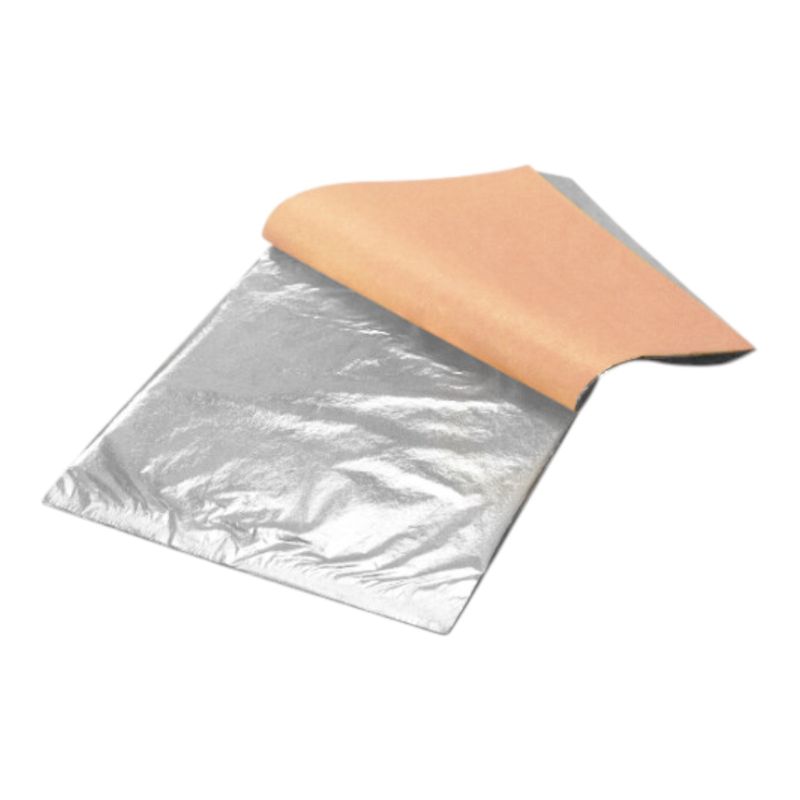 6pc 5.5"x5.5" Foil Leaf Sheets Silver