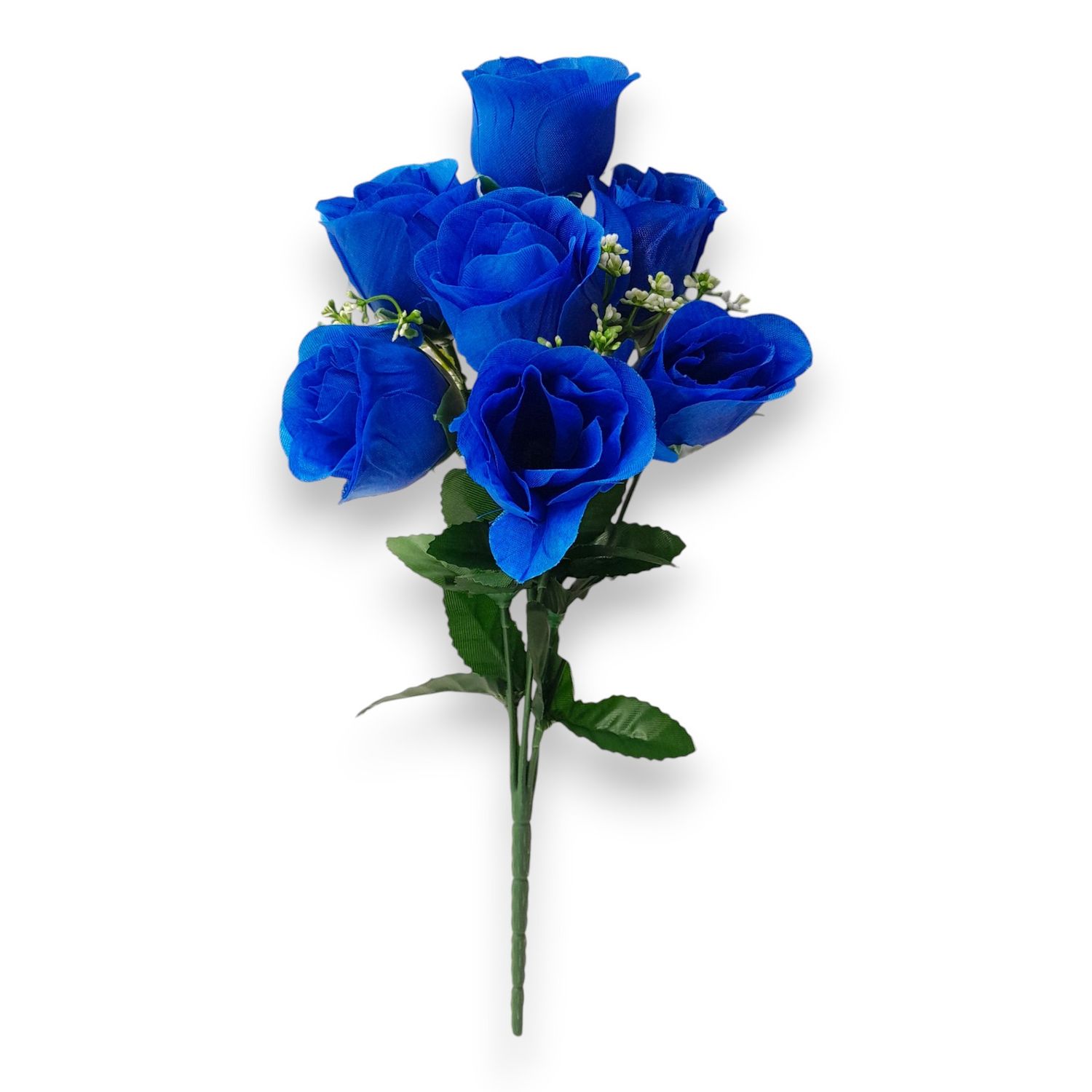 12" Rosebud Bush x7 Royal Blue