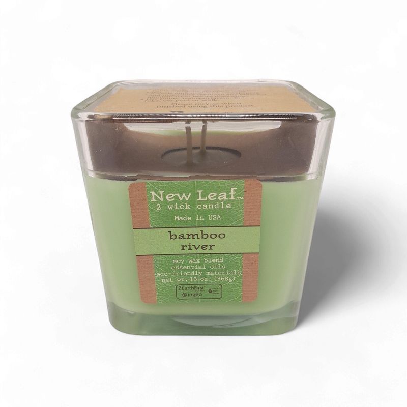 13oz Square Jar Candle Bamboo River