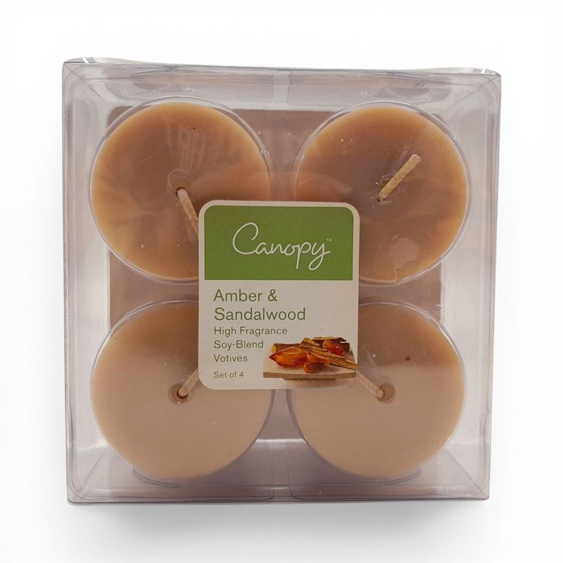 Votives Amber &amp; Sandalwood 4pc