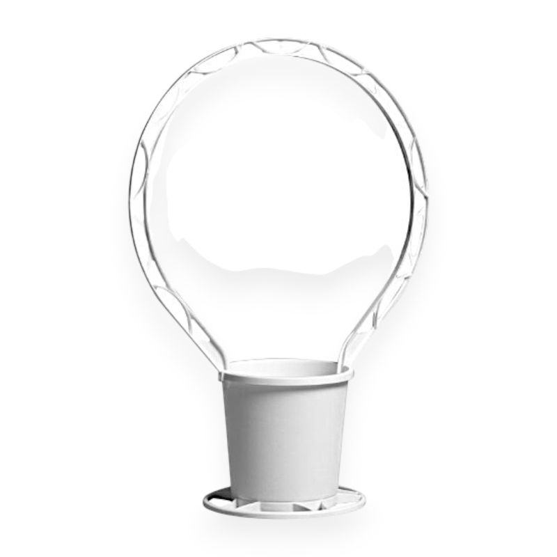 Round Sympathy Basket White (Plastic)