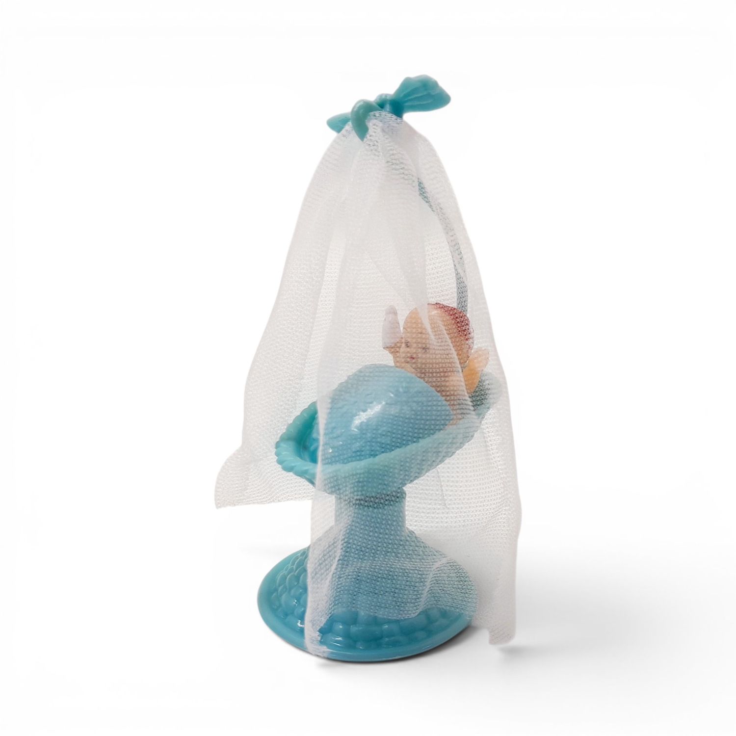 4" Baby In Basket Blue
