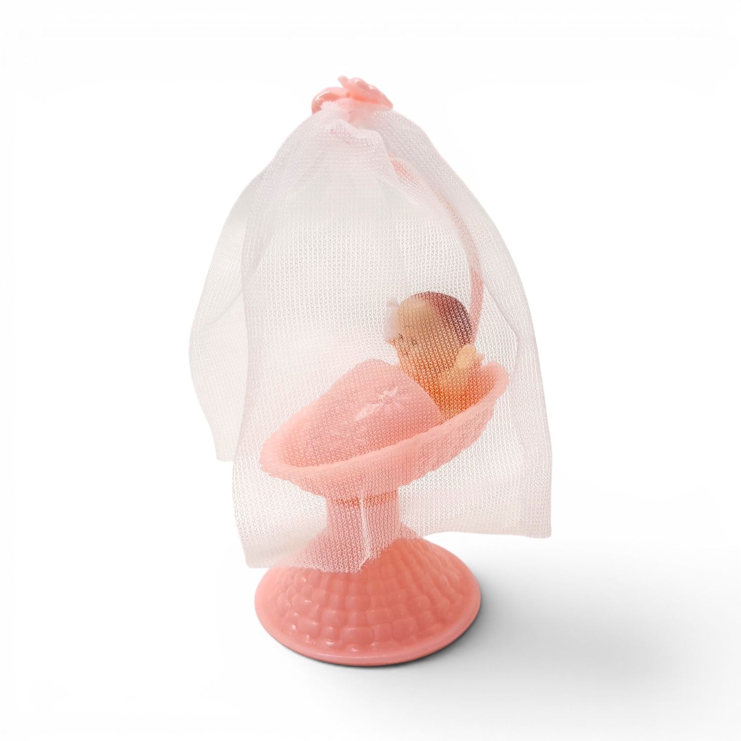 4" Baby In Basket Pink
