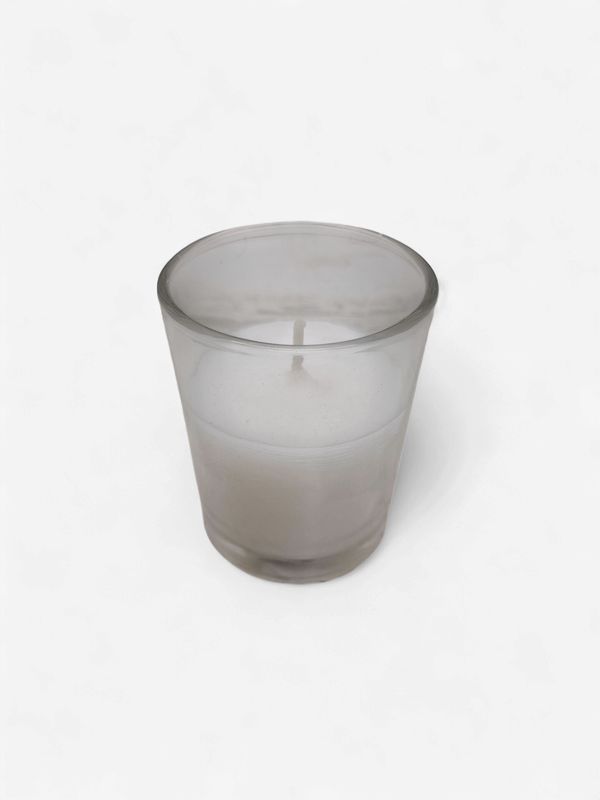 Glass Filled Votive Clear/White