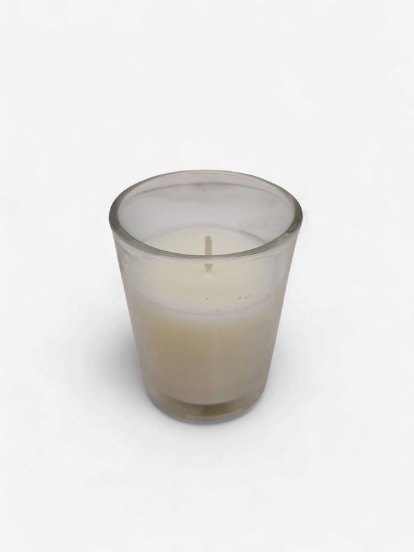 Glass Filled Votive Clear/Ivory