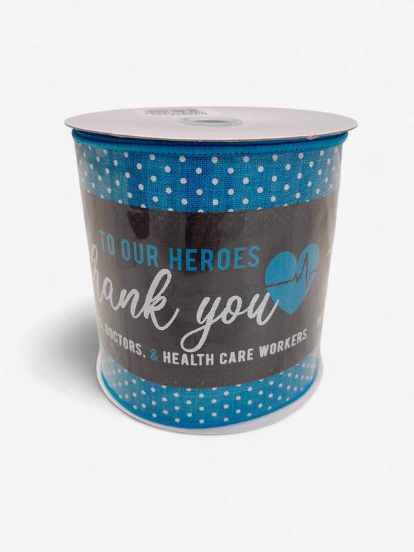 4"x10yd Thank You Health Care Workers Ribbon
