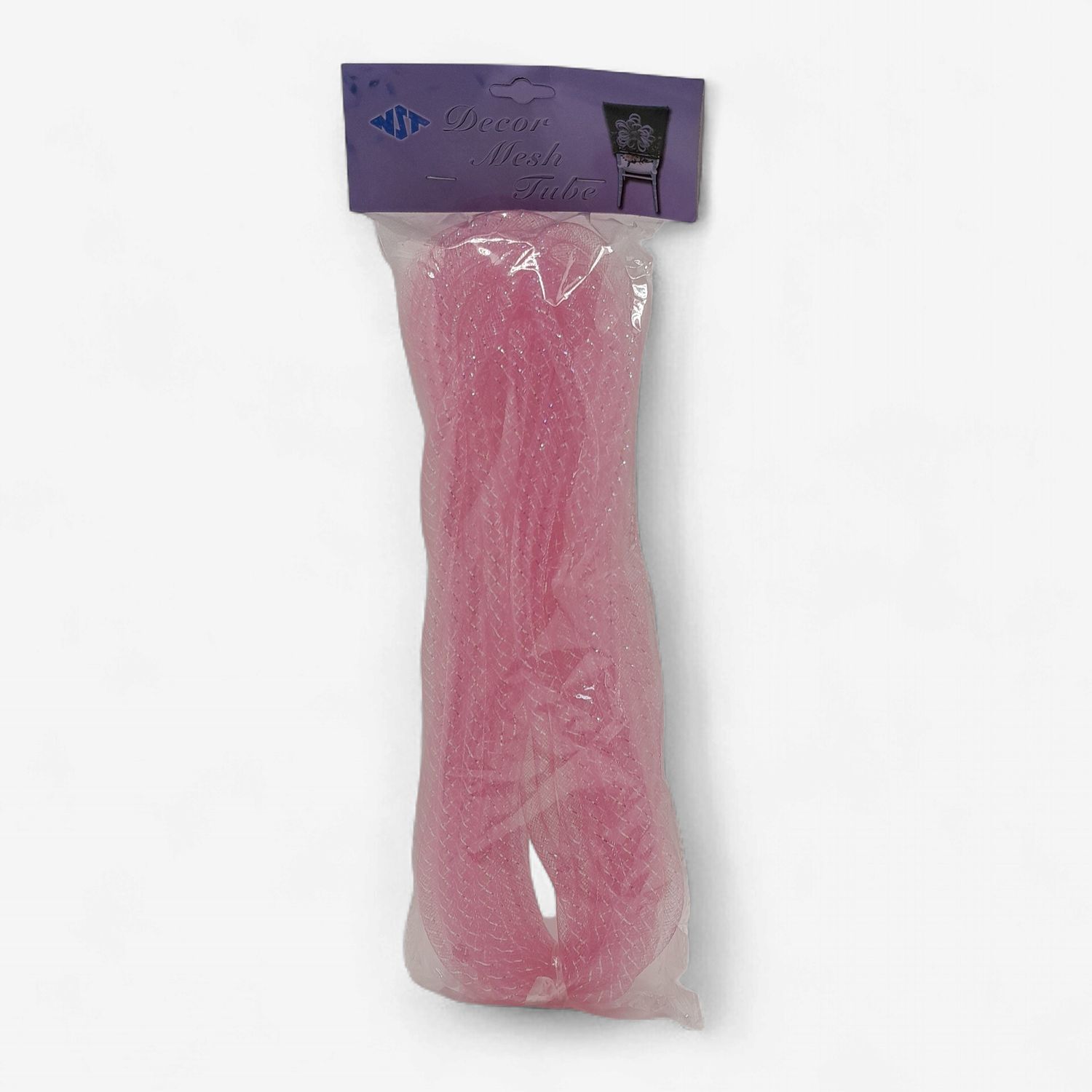 8mm x 15yd Mesh Tubing Pink
